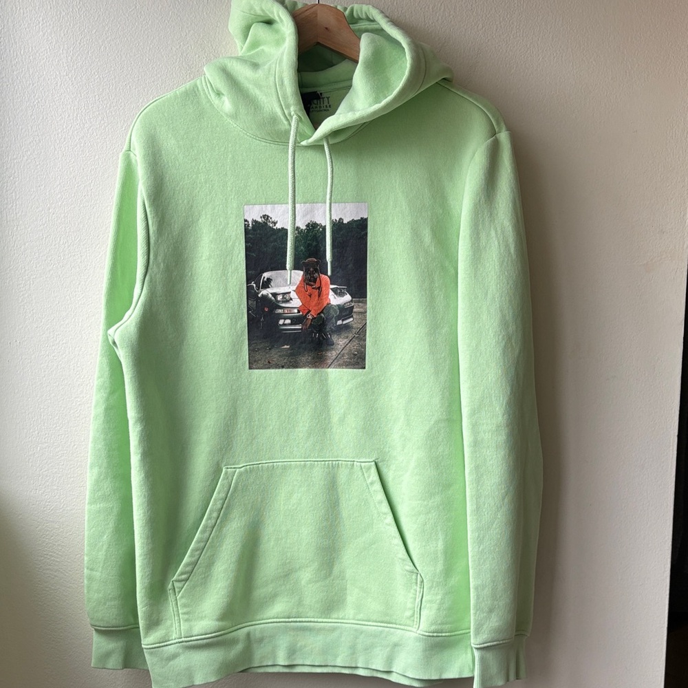 H&M Unisex Lil Yachty Lime Green Hoodie Size Small
